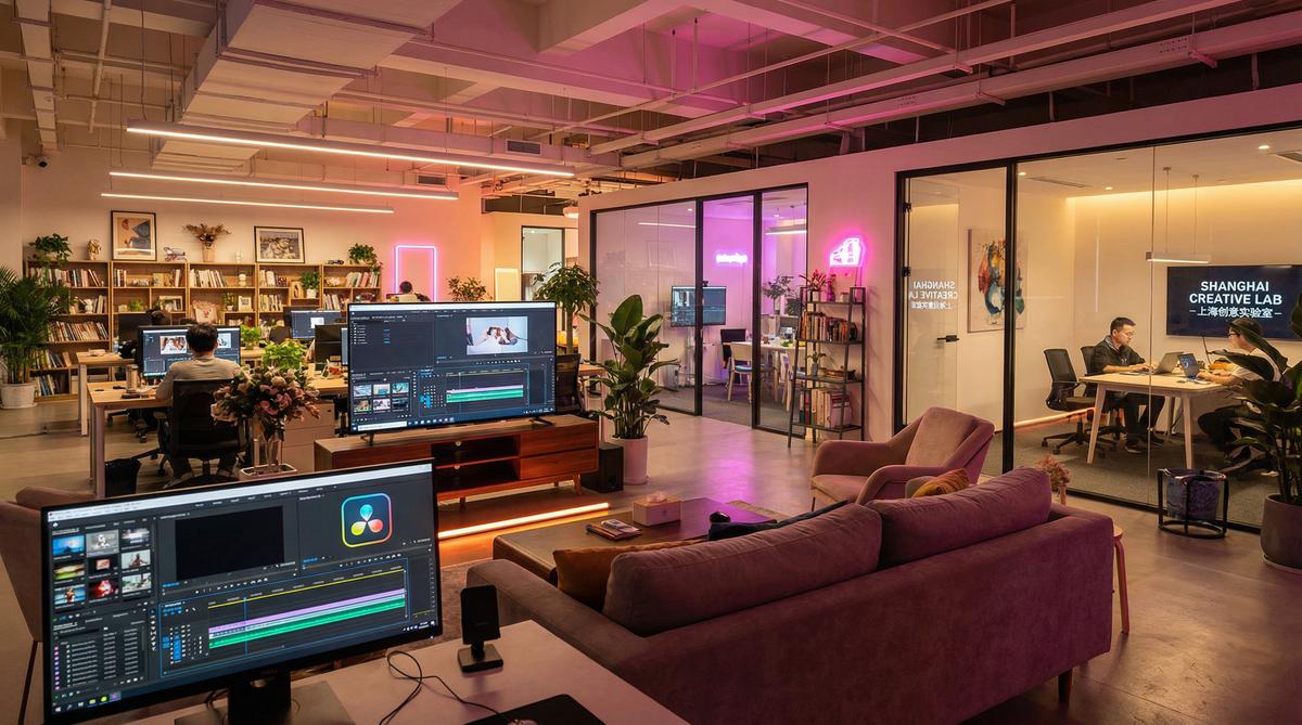 精神小妹传媒公司办公环境